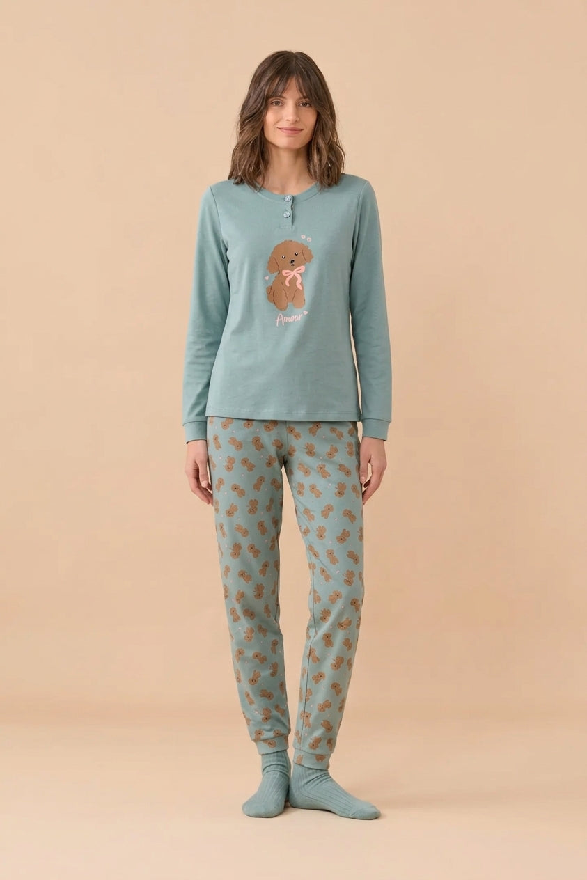 Pigiama Donna caldo cotone NOI DI NOTTE - Funny & Tartan