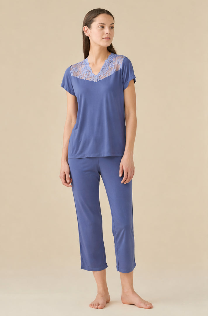 Pigiama Donna con pinocchietto in Modal NOI DI NOTTE - Softness