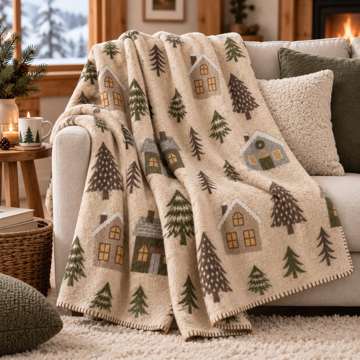 Plaid 130x160 Wool effect - Hytte