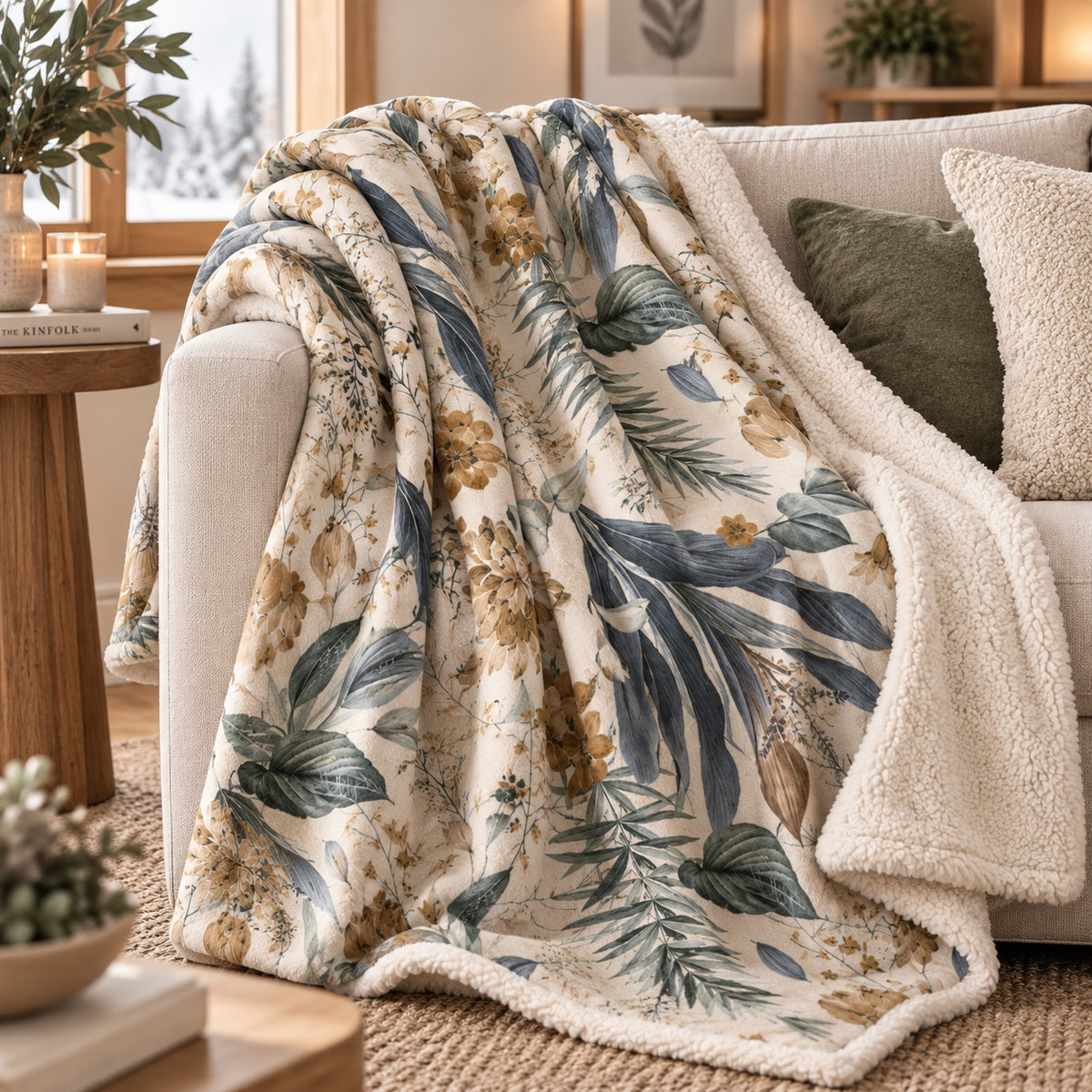 Plaid Flannel Fleece Stampato Supersoft  con Sherpa 130x160 - Zelia