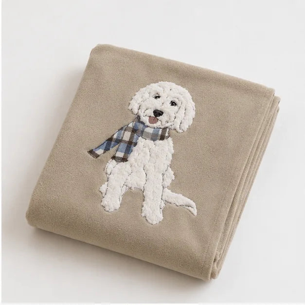 Plaid in caldo Pile con Applicazione MARYPLAID - Danish Bloom