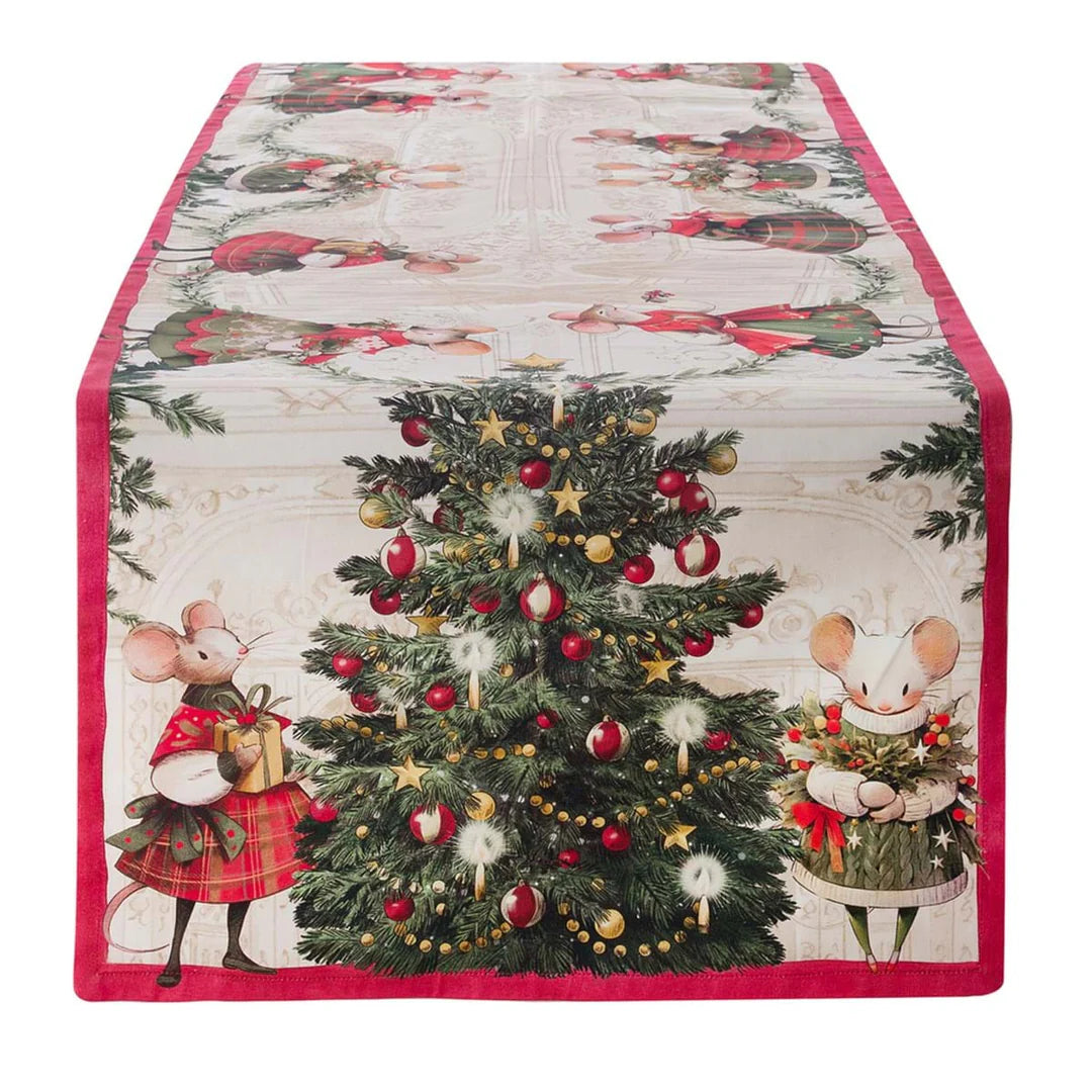 Runner da Tavola BLANC MARICLO' - Collezione Favola di Natale