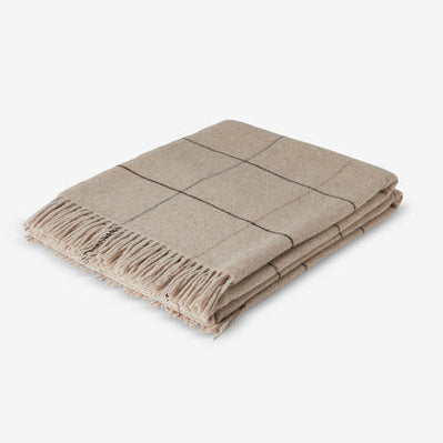 Plaid in Pura Lana Merinos extra fine con frange  CECCHI E CECCHI - Scozia Corda