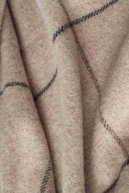 Plaid in Pura Lana Merinos extra fine con frange  CECCHI E CECCHI - Scozia Corda