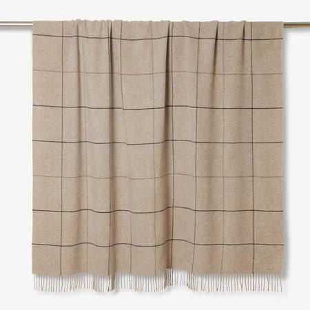 Plaid in Pura Lana Merinos extra fine con frange  CECCHI E CECCHI - Scozia Corda
