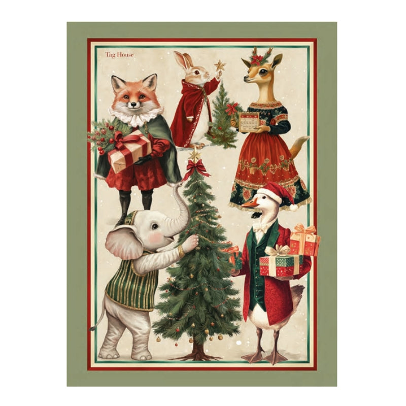 Strofinaccio in Cotone Panama Artissima TAG HOUSE - Christmas