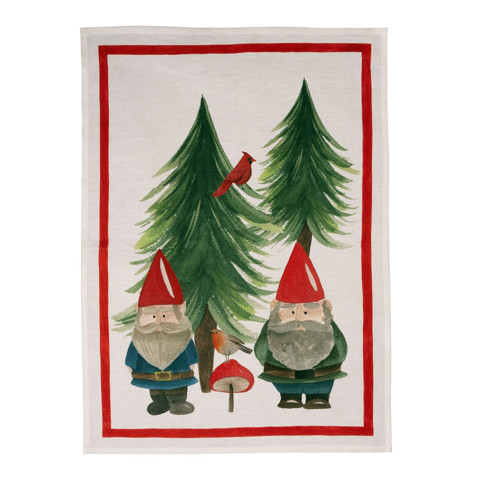 Strofinaccio in Puro Lino TESSITURA TOSCANA - Jolly Elf Red