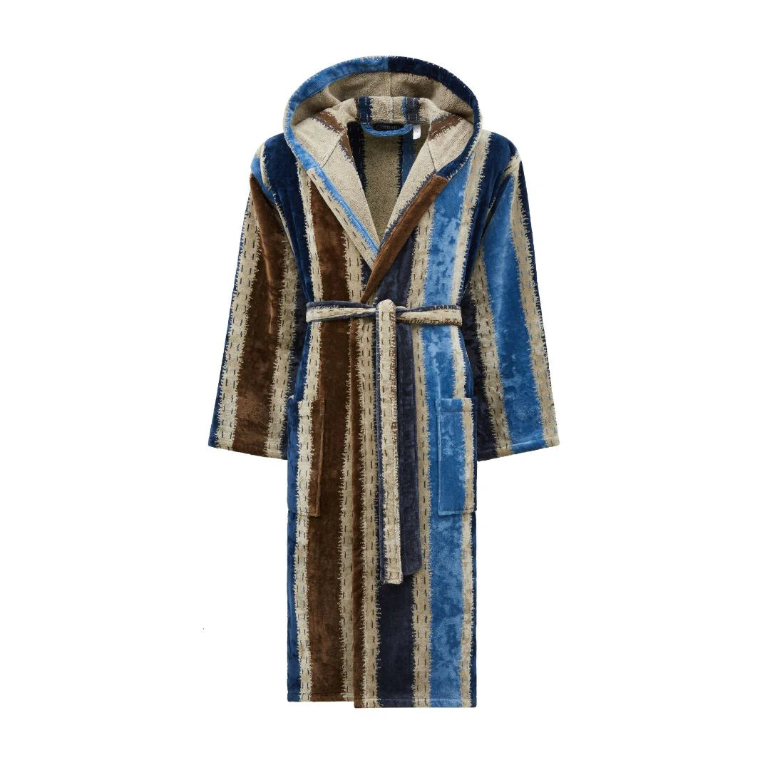 Accappatoio Unisex con Cappuccio in Spugna Velour CARRARA - Daza