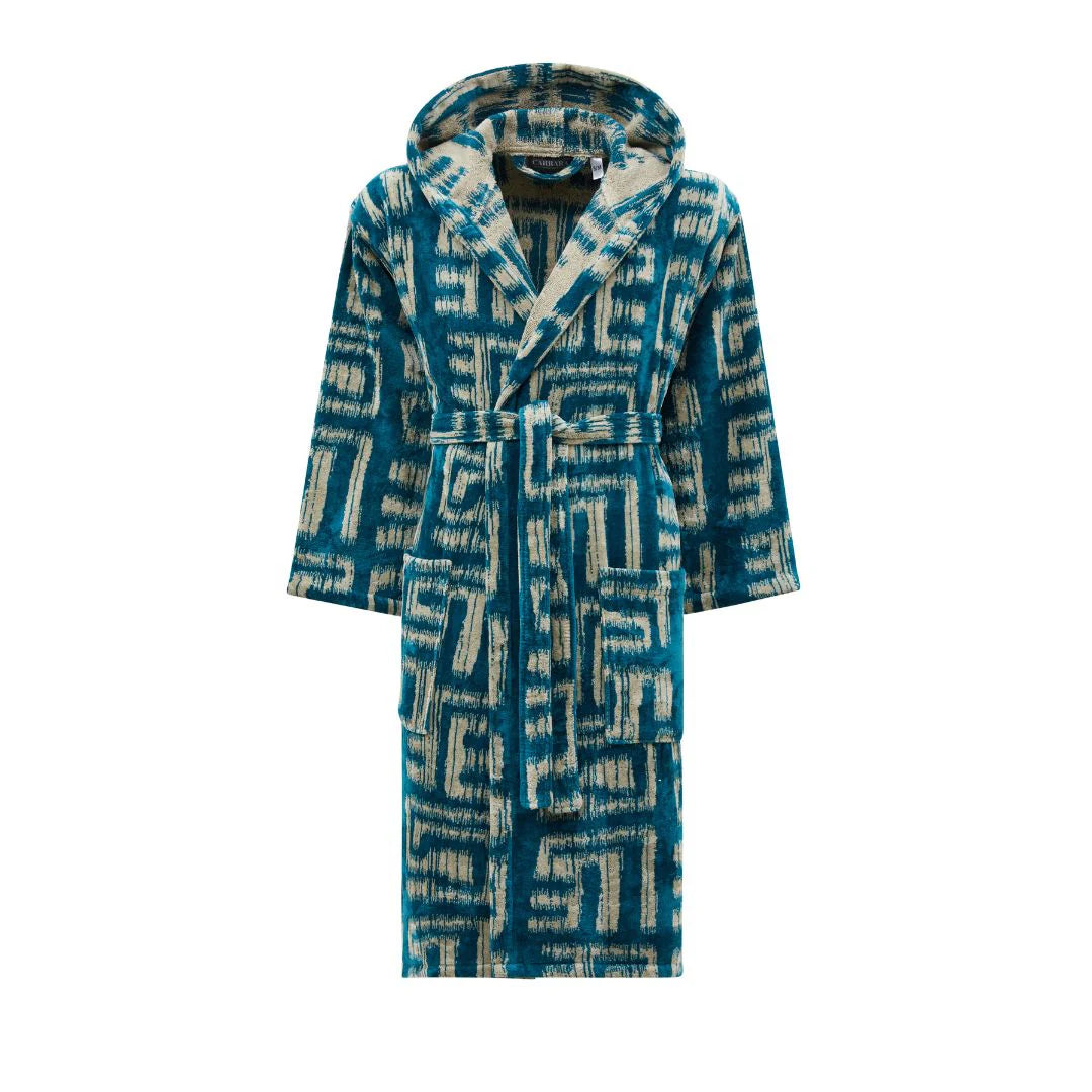 Accappatoio Unisex con Cappuccio in Spugna Velour CARRARA - Gazi