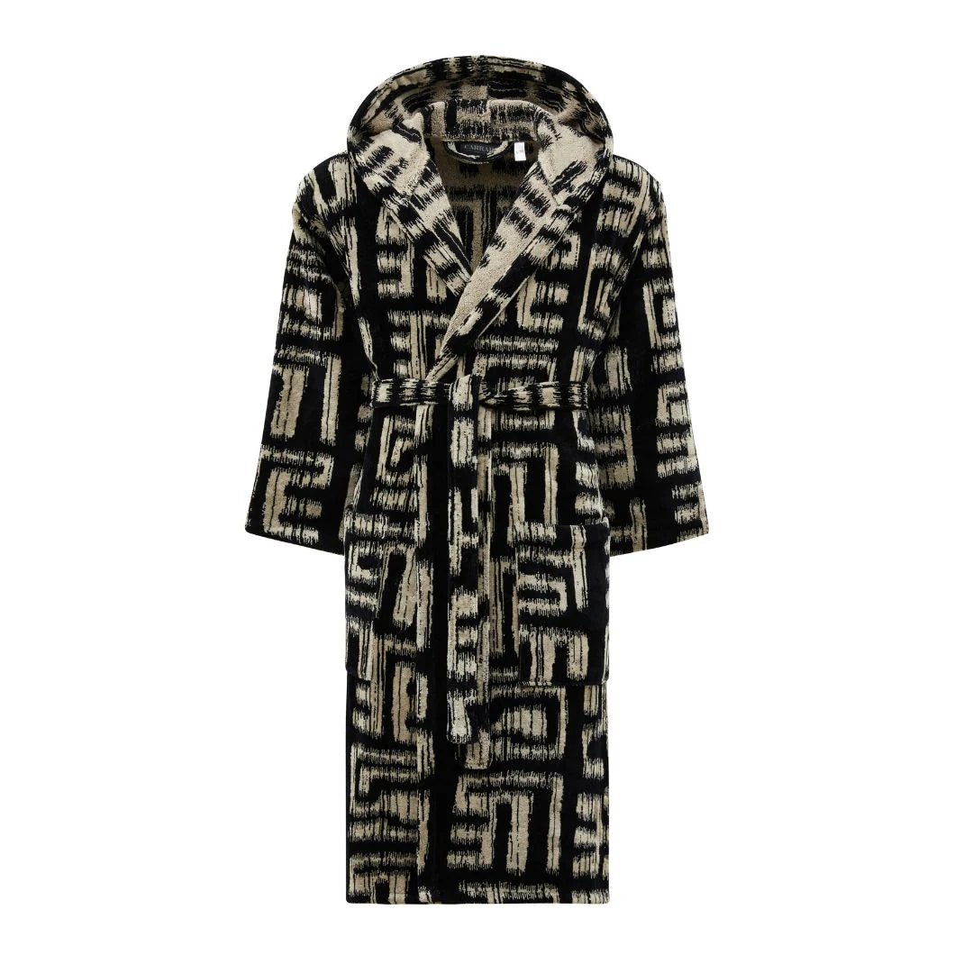 Accappatoio Unisex con Cappuccio in Spugna Velour CARRARA - Gazi