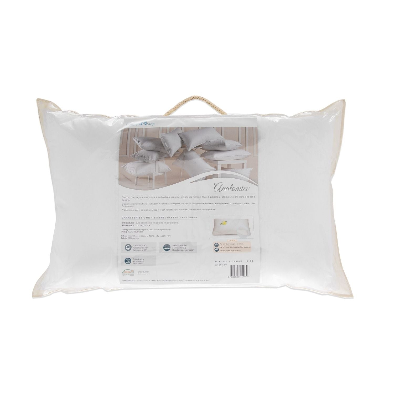 DAUNENSTEP Synthetic Fiber Pillow - Classic Anatomical 