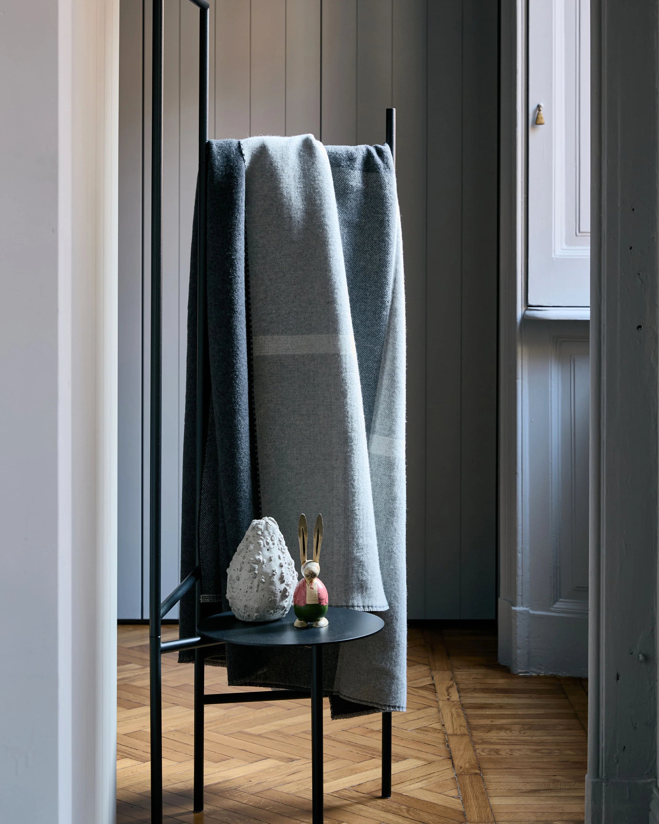 Plaid in Lana Merinos e Cashmere LANEROSSI - Ascot Grigio