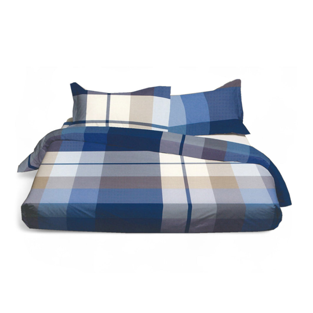 Parure Copripiuminio Tinto Filo BOSSI - Azul 7479