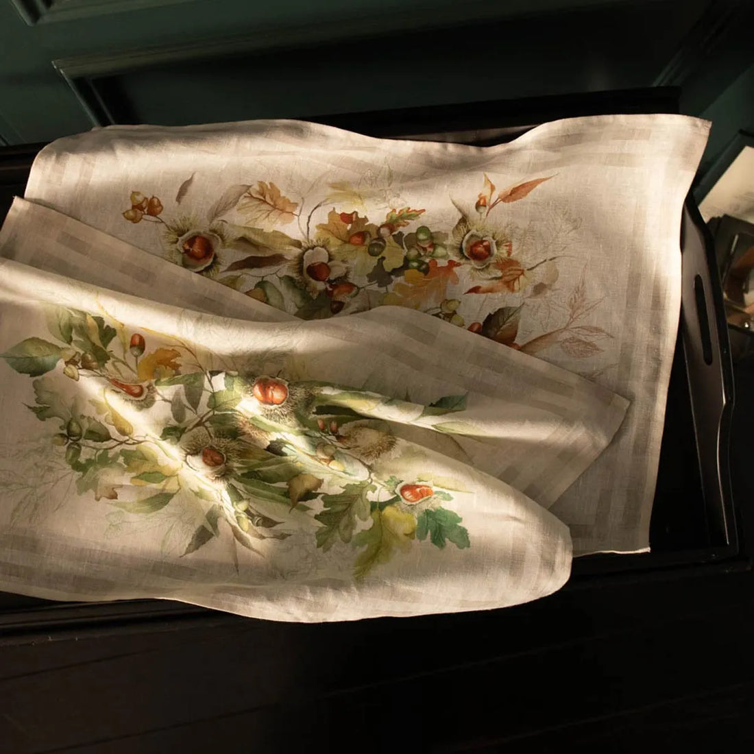 Canovaccio in Puro Lino TESSITURA TOSCANA - Ballotte Marrone