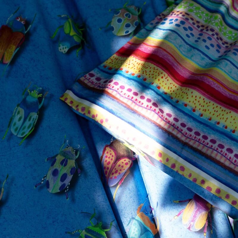 Cotton Percale Duvet Cover Set TESSITURA TOSCANA - Beetles