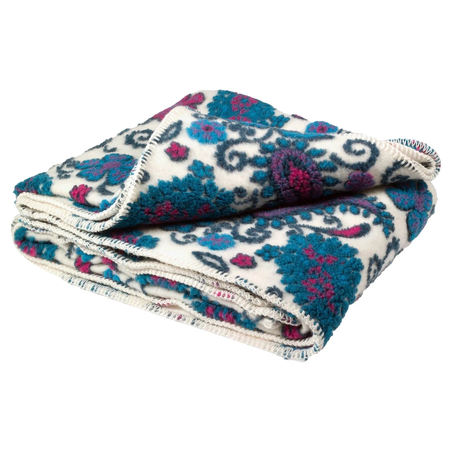 Plaid Blanket in Boiled Wool LANA ITALIA - Cashmere