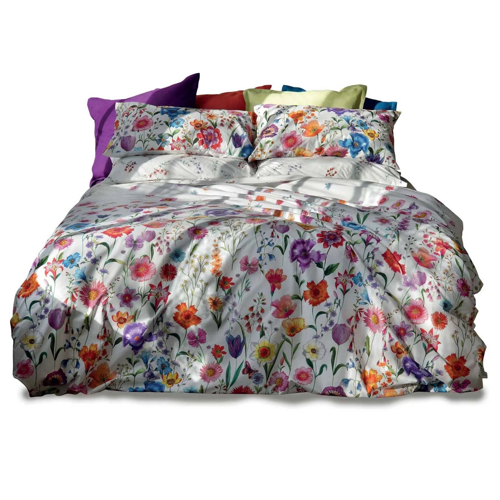 Cotton Percale Duvet Cover Set TESSITURA TOSCANA - Bloom