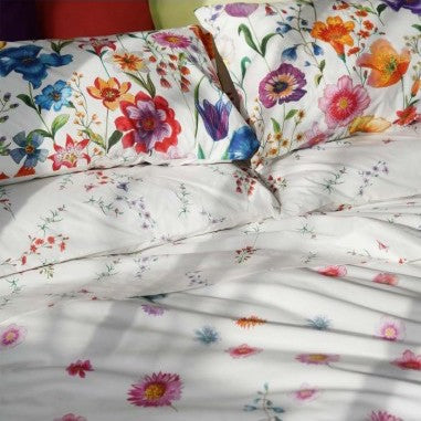 Cotton Percale Duvet Cover Set TESSITURA TOSCANA - Bloom