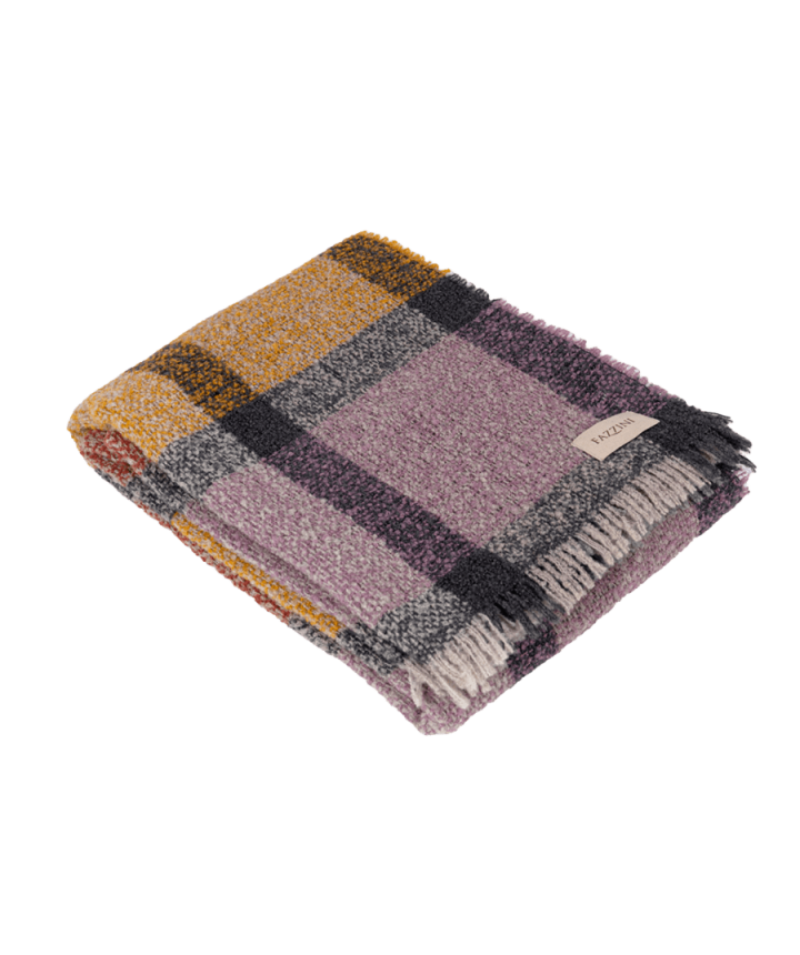 Coperta Plaid in Misto Lana FAZZINI - Bouclè