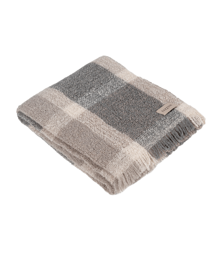 Coperta Plaid in Misto Lana FAZZINI - Bouclè