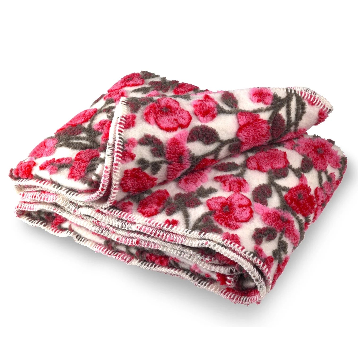 Plaid Blanket in Boiled Wool LANA ITALIA - Camellia 