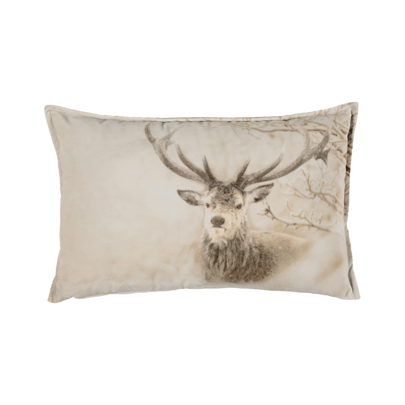 Cuscino Arredo Rettangolare in Velluto 30x50 FAZZINI - Cervo