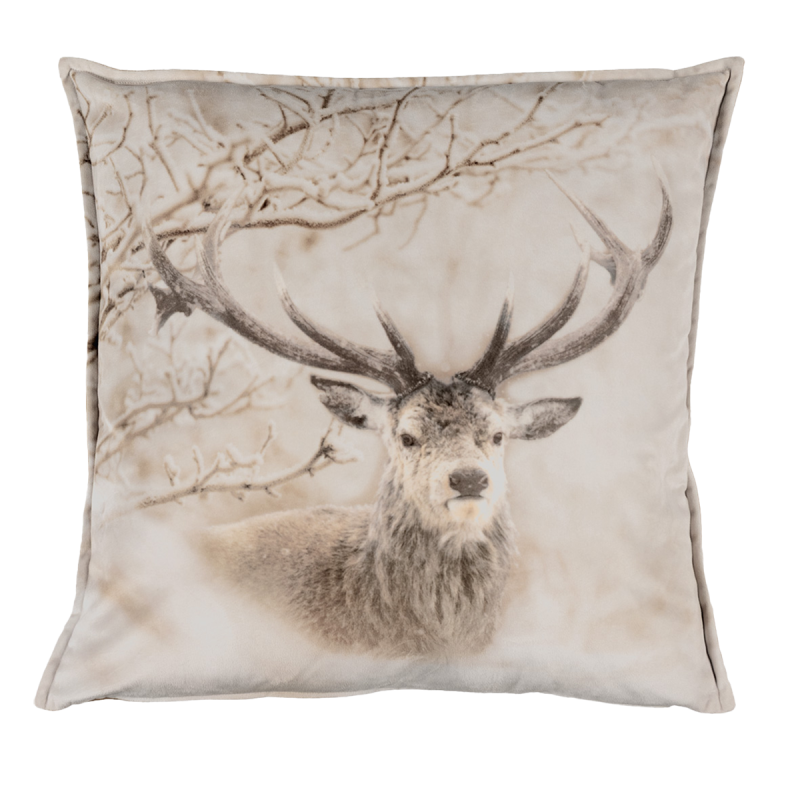 Cuscino Arredo in Velluto 50x50 FAZZINI - Cervo