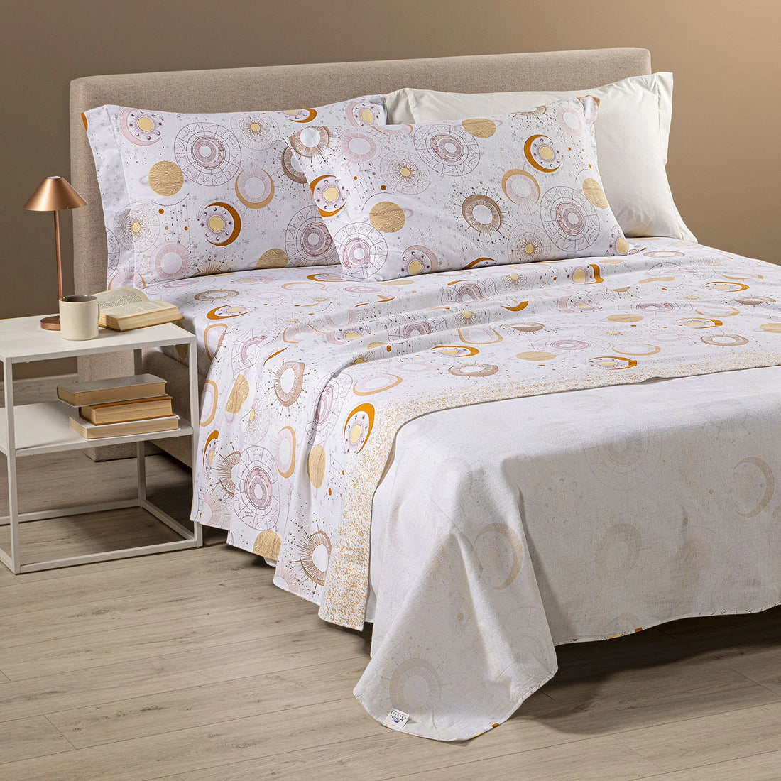 Completo Lenzuola in Flanella CALEFFI - Luna Gold