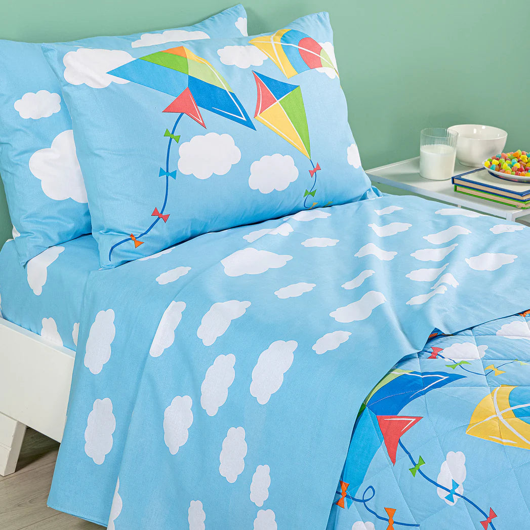 Completo Lenzuola in Cotone CALEFFI Kids - Aquiloni