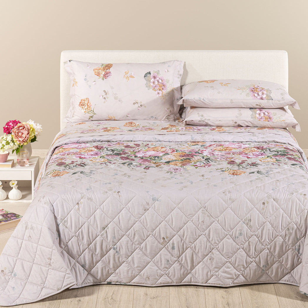 Copriletto Trapuntato in Cotone CALEFFI Diletto - Ikebana