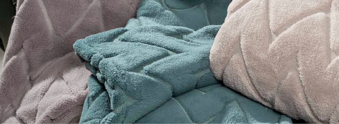 Plaid Matrimoniale Sherpa Jacquard con retro in Sherpa in tinta - Corvara