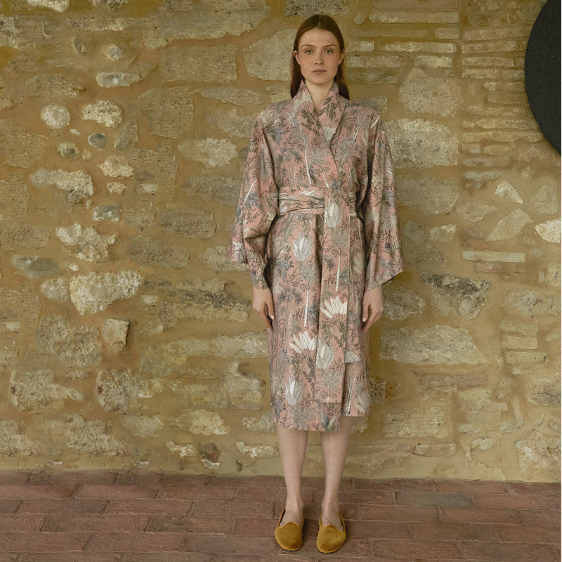 Kimono in Raso di Cotone FAZZINI - Draa Yukata