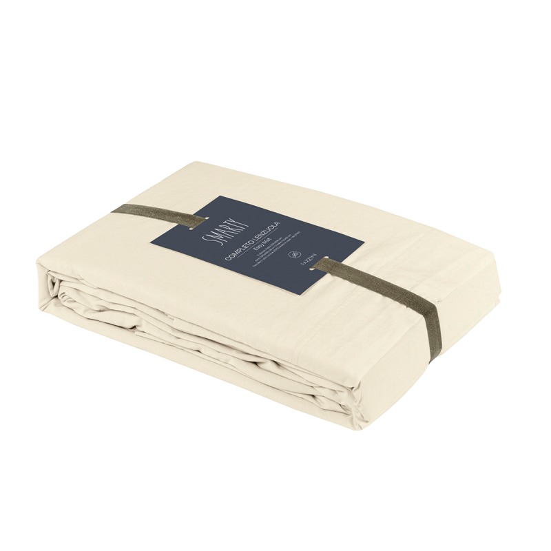 Completo Lenzuola in Percalle FAZZINI Smarty -  Easy Mat Tinta Unita