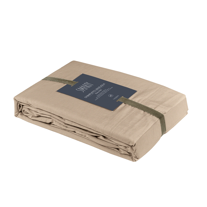 Completo Lenzuola in Percalle FAZZINI Smarty -  Easy Mat Tinta Unita