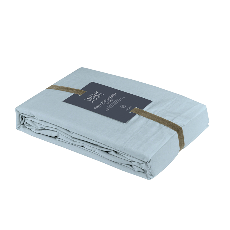 Completo Lenzuola in Percalle FAZZINI Smarty -  Easy Mat Tinta Unita