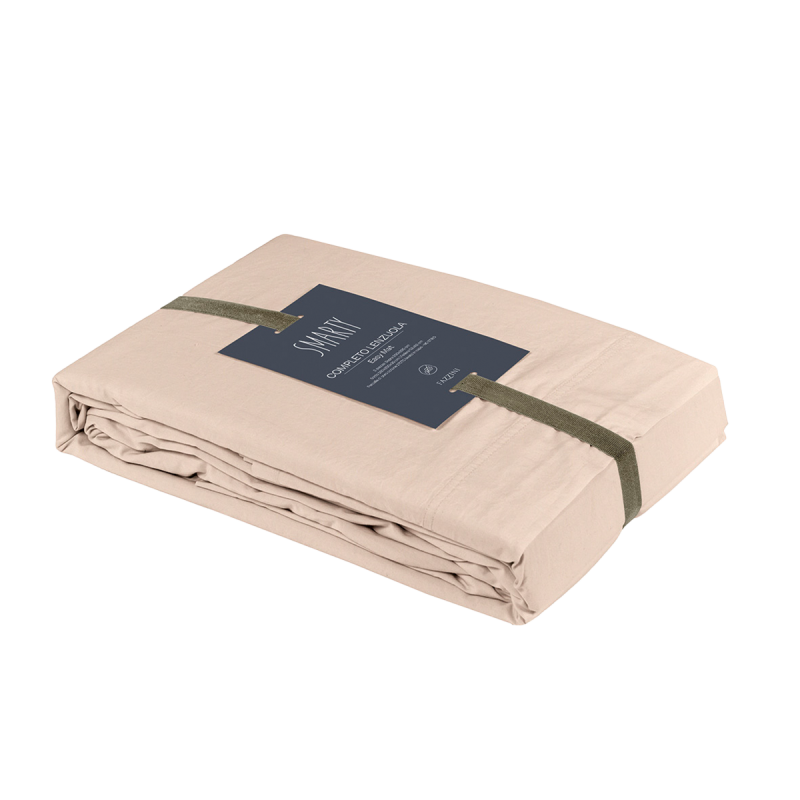 Completo Lenzuola in Percalle FAZZINI Smarty -  Easy Mat Tinta Unita