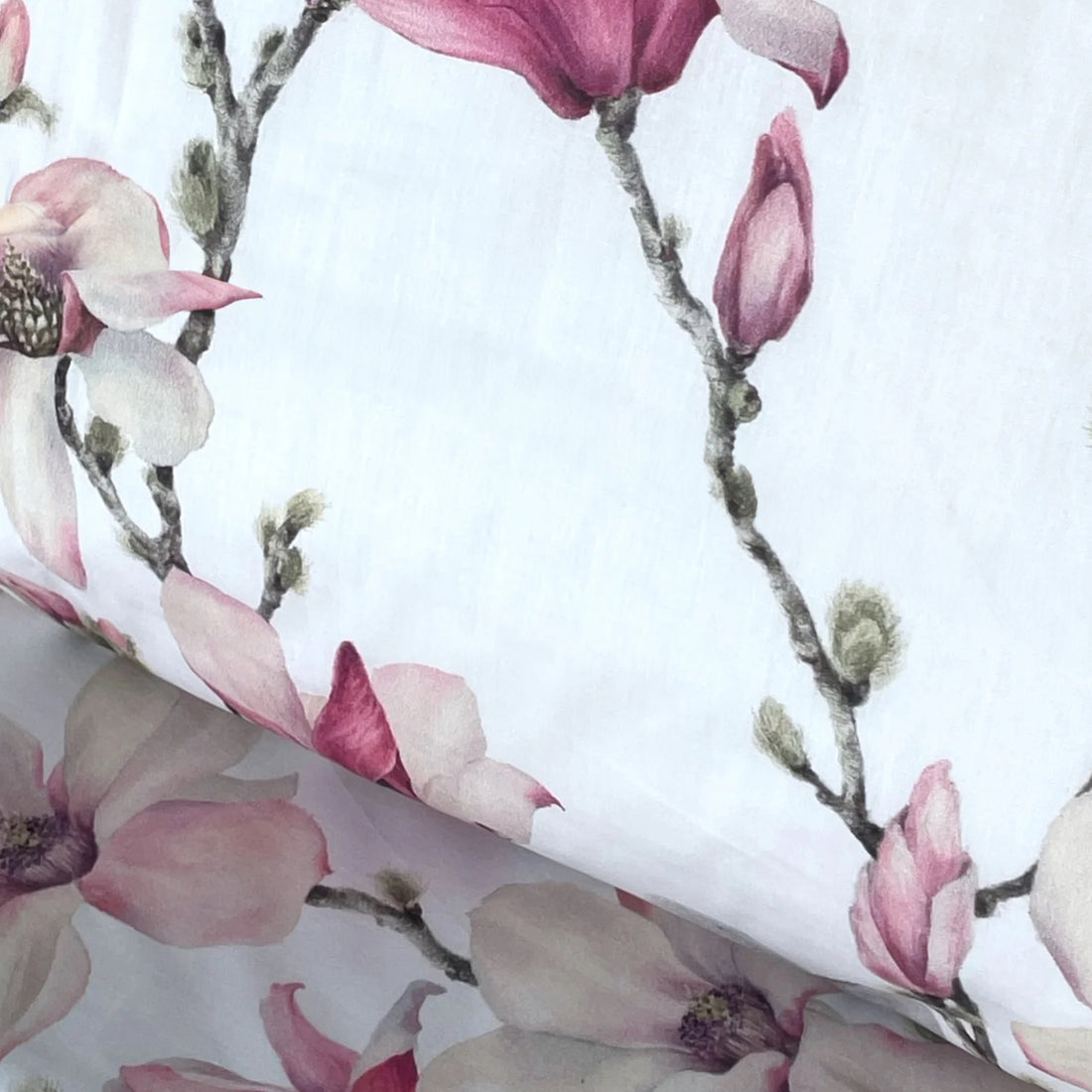 Parure Copripiumino MIRABELLO Emporium - Elegant Flowers fondo Bianco