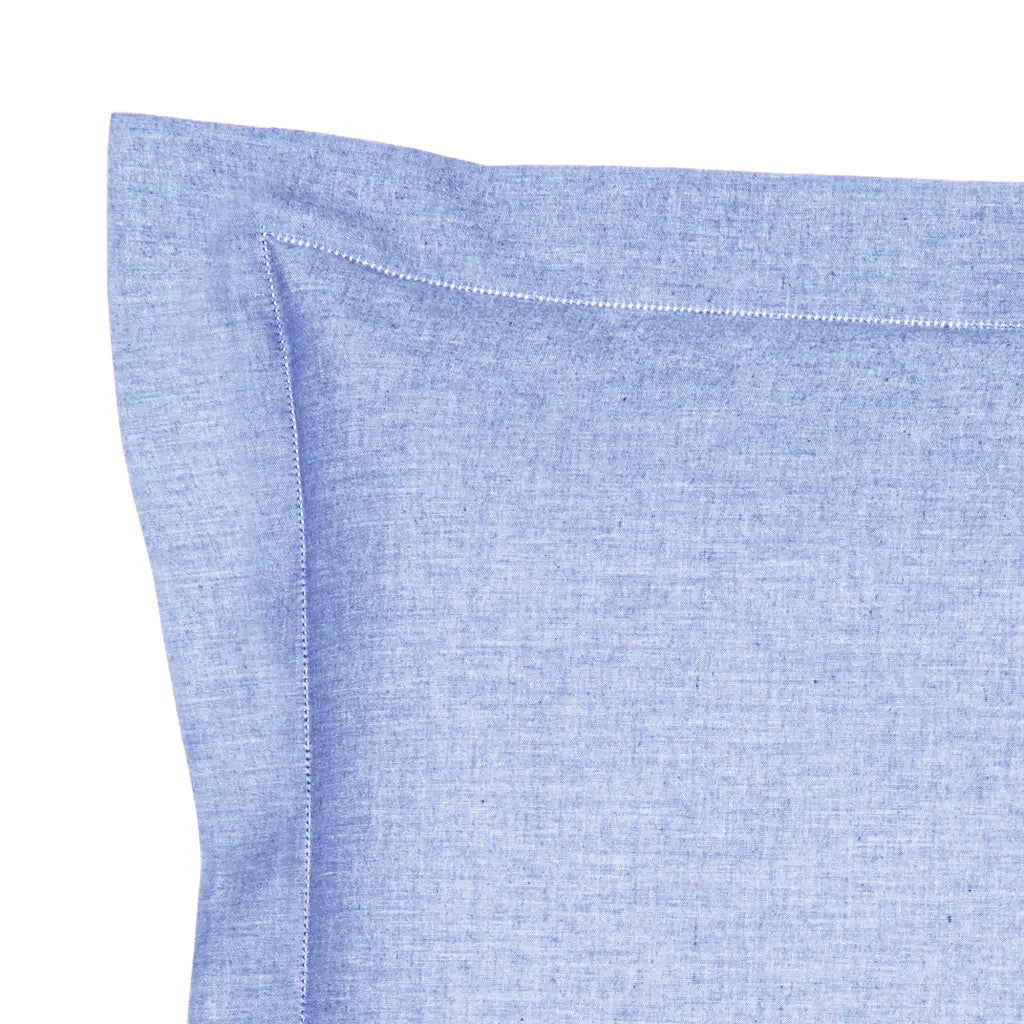 BOSSI Pair of Pillowcases with Three Shuttlecocks and Hemstitch - Melange 