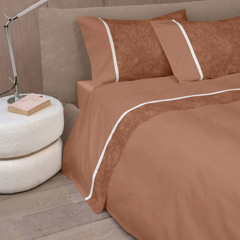 Double bed sheet set in FAZZINI Percale - Galuchat