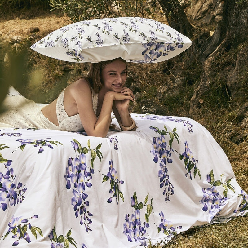 Completo Lenzuola Copriletto in Percalle FAZZINI - Glicine