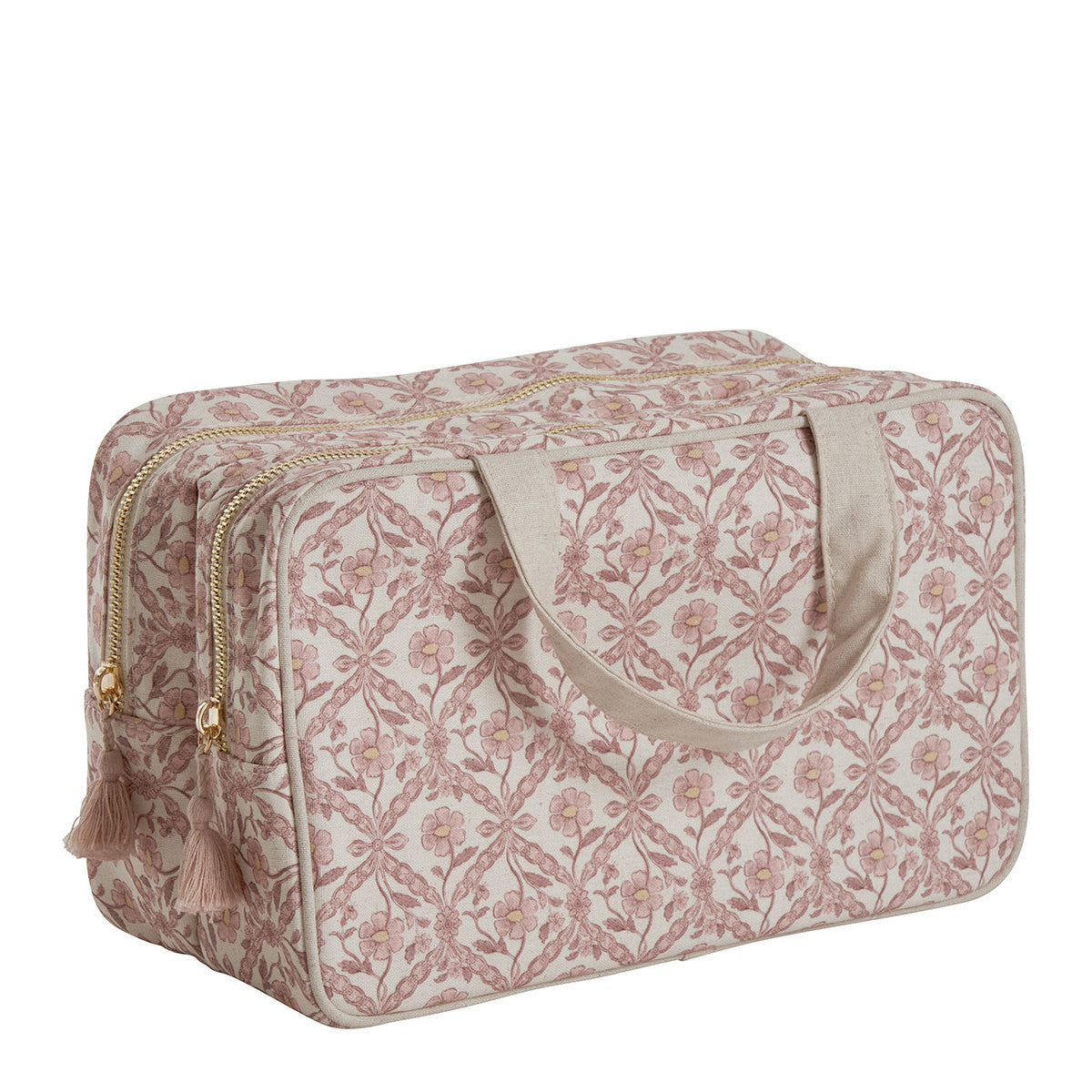 Beauty Case con doppia cerniera MATHILDE M.- Entelacs Fleuri