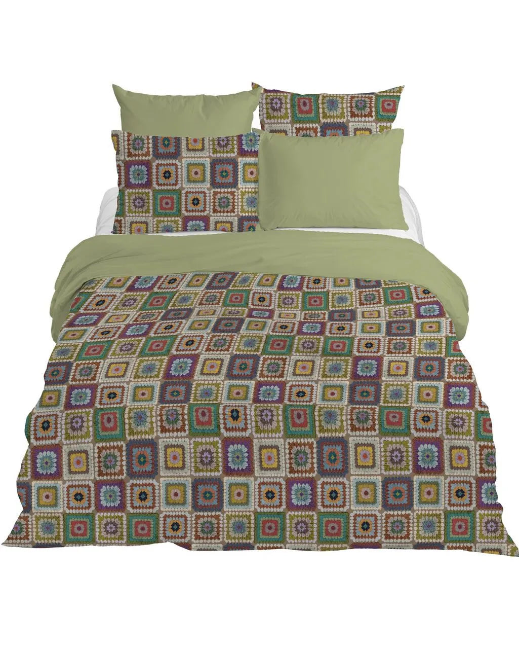 Parure Copripiumino in Percalle di Cotone TESSITURA TOSCANA - Granny