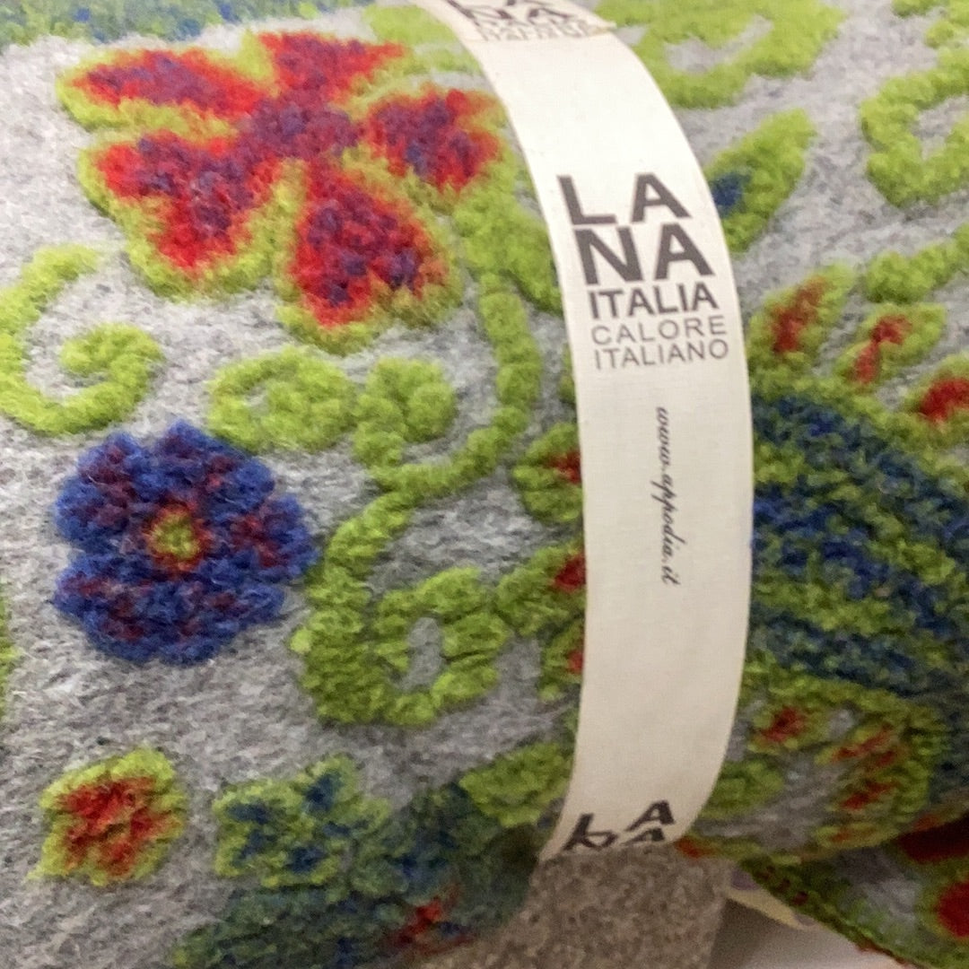 Plaid Blanket in Boiled Wool LANA ITALIA - Cashmere