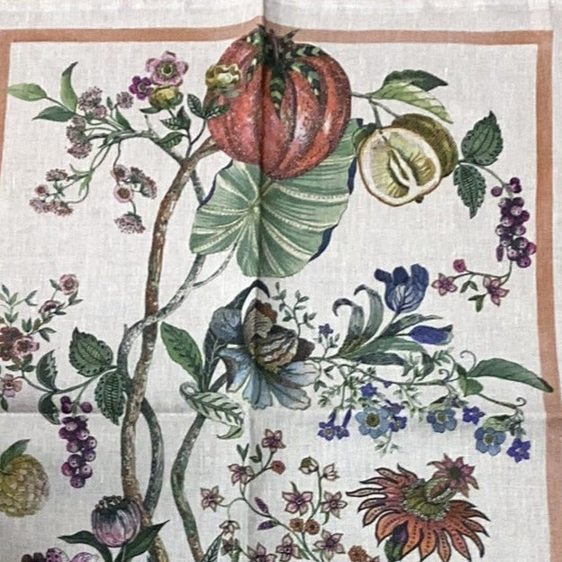 Canovaccio in puro Lino TESSITURA TOSCANA - Biloba Rosso