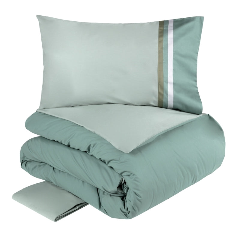 FAZZINI Satin Double Duvet Cover Set - Kubric 60