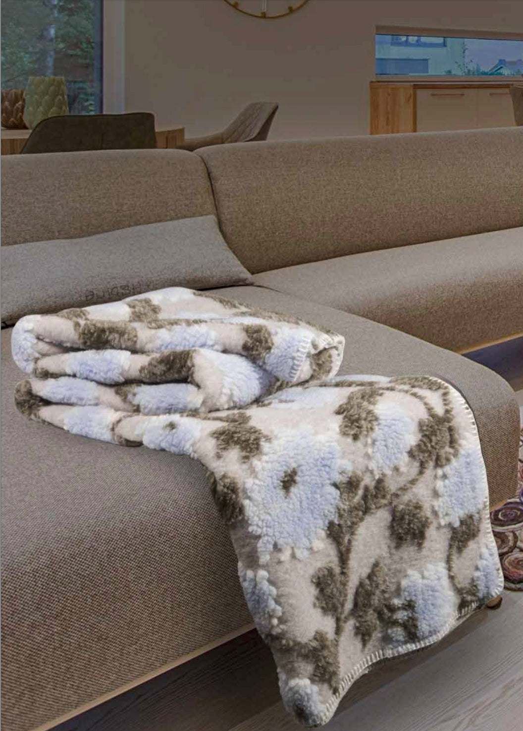 Coperta Plaid in Lana Cotta LANA ITALIA - Fiordaliso
