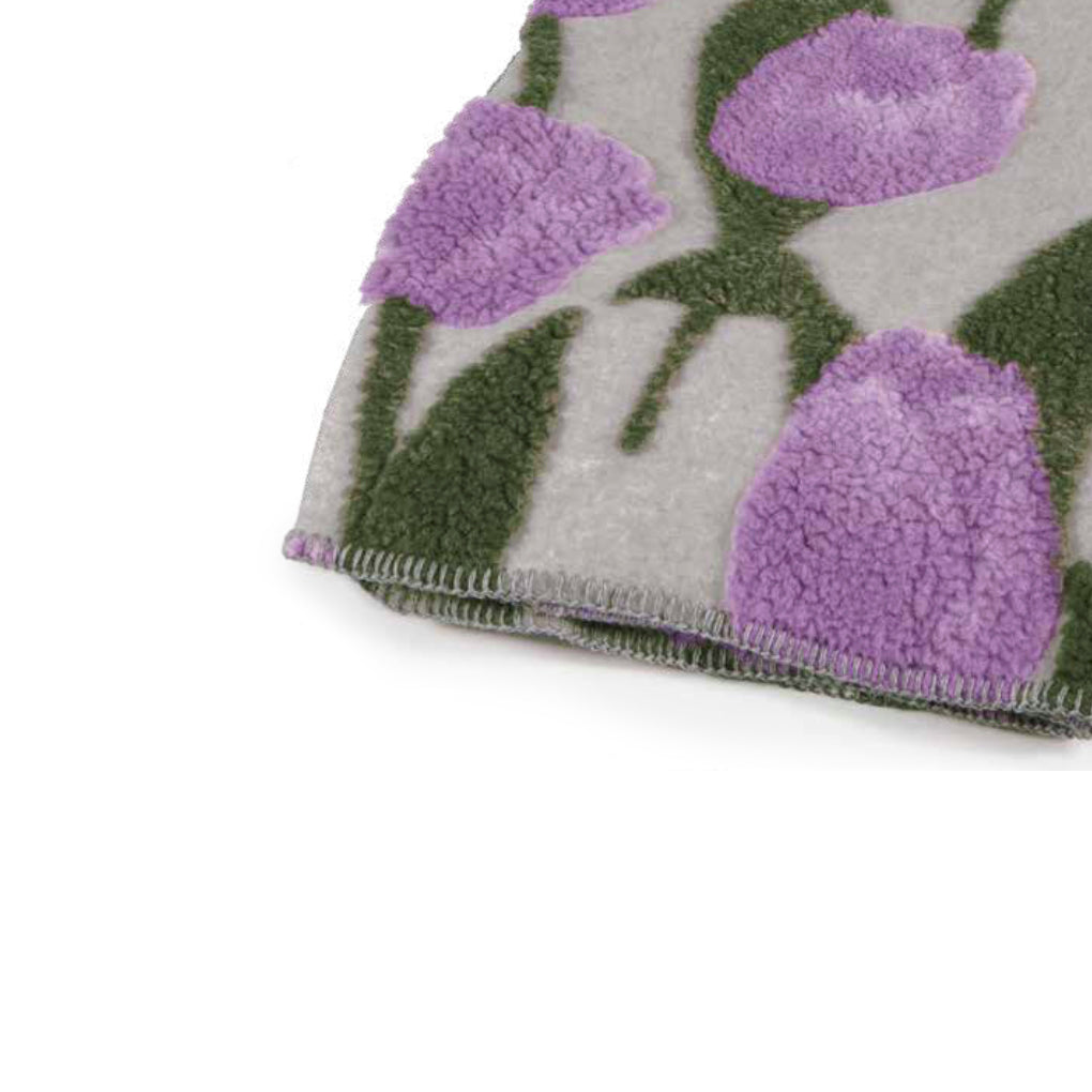 Coperta Plaid in Lana Cotta LANA ITALIA - Tulipani