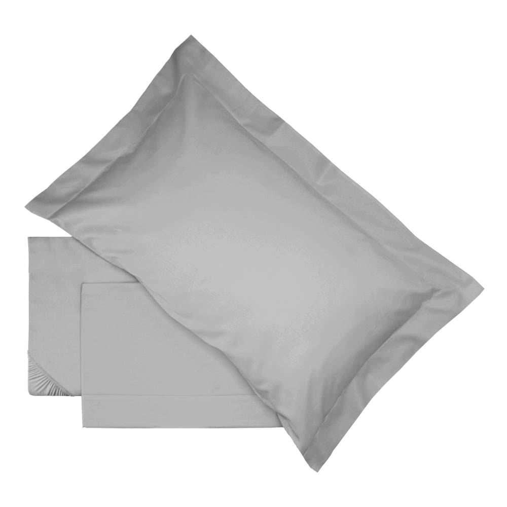 Completo Lenzuola Matrimoniale in Raso Tinta Unita SOMMA - The Jewel