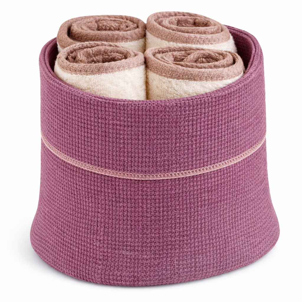 Cestino con 4 Lavette in Spugna BORBONESE - Lounge Basket