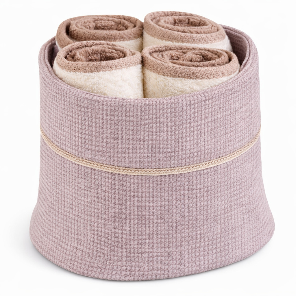 Cestino con 4 Lavette in Spugna BORBONESE - Lounge Basket